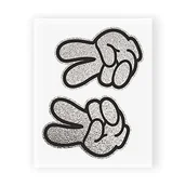 Akcesoria motocyklowe - Quattroerre 6336 naklejka Saluto motocyklista DX/SX Mani - miniaturka - grafika 1