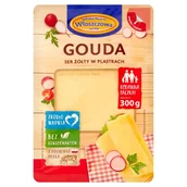 Sery - Włoszczowa Ser żółty gouda w plastrach 300 g - miniaturka - grafika 1