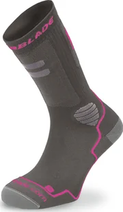 Rollerblade Skarpety damskie Rollerblade High Performance Socks W Dark Grey / Pink 2021 43-46 - Skarpety termoaktywne - miniaturka - grafika 1