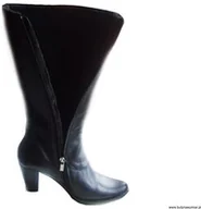 Kozaki damskie - BnW Kozaki ze skóry cholewka 46 cm słupek 8 cm - miniaturka - grafika 1