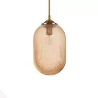 Lampy sufitowe - Luces Exclusivas Wisząca LAMPA modernistyczna ARJONA LE41879 Luces Exclusivas szklana OPRAWA loftowy zwis szampański mosiądz - miniaturka - grafika 1