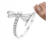 Pierścionki - Pierścionek Srebrny 925 Ważka Pierścionek - miniaturka - grafika 1