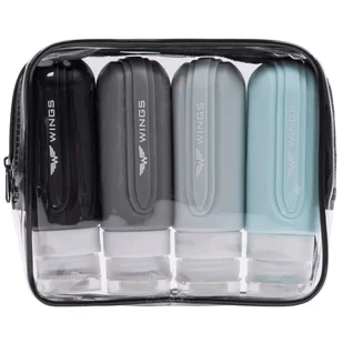 Zestaw 4 silikonowych pojemników podróżnych 90ml - Walizki - miniaturka - grafika 1