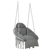 Fotele ogrodowe wiszące - Corciano Fotel wiszący gniazdko May antracytowy - miniaturka - grafika 1