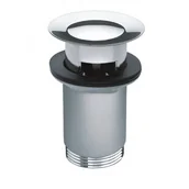 Zawory i kraniki - Onnline Zawór spustowy Klik-klak fi 62 do umywalek z przelewem, chrom - miniaturka - grafika 1