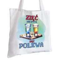 Torby i wózki na zakupy - Torba Bawełniana biała dla Zięcia Na Prezent ekologiczna Trwały Nadruk - miniaturka - grafika 1
