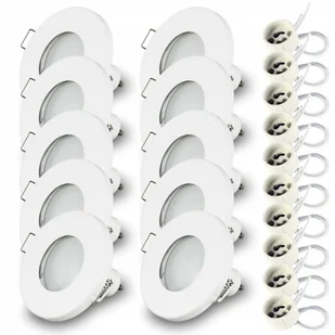 Oprawa wpuszczana biała halogen podbitka łazienka IP44 Led 7W 3000K - Oprawy, klosze i abażury - miniaturka - grafika 1