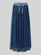 Spódnice - Długa spódnica z kwiatowym nadrukiem na całej powierzchni - miniaturka - grafika 1