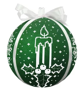 Haft krzyżykowy - Zestaw do haftu - Bombka ze świecą - Pasmanteria - miniaturka - grafika 1