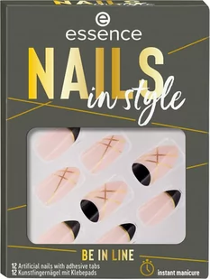 Zestaw sztucznych paznokci Essence Cosmetics Nails In Style Uñas Artificiales Be In Line 12 U (4059729371843) - Sztuczne paznokcie i akcesoria - miniaturka - grafika 1