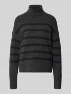 Swetry damskie - Golf o kroju regular fit z mieszanki żywej wełny - miniaturka - grafika 1