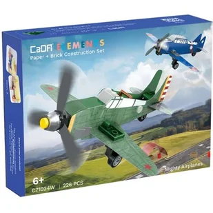Zestaw konstrukcyjny Potężne samoloty z papieru i klocków 226 elementów - Klocki - miniaturka - grafika 1