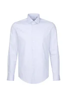 Koszule męskie - Seidensticker Męska koszula slim fit z długim rękawem, jasnoniebieski, 40 - miniaturka - grafika 1