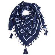 Apaszki i szaliki damskie - Chusta damska apaszka GEOMETRIC GRACE NAVY - miniaturka - grafika 1