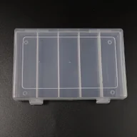 Akcesoria do paznokci - TEMU Przezroczyste pudełko do przechowywania kleju do paznokci, odporny na plamy, 5 dużych przegródek, pojemny organizer na biurko do manicure - miniaturka - grafika 1
