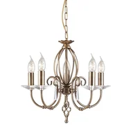 Lampy sufitowe - Elstead Lighting Aegean 5Lt Chandelier Aged Brass AG5 AGED BRASS Elstead lampa wisząca stylowa świecznikowa AG5 AGED BRASS ) - miniaturka - grafika 1