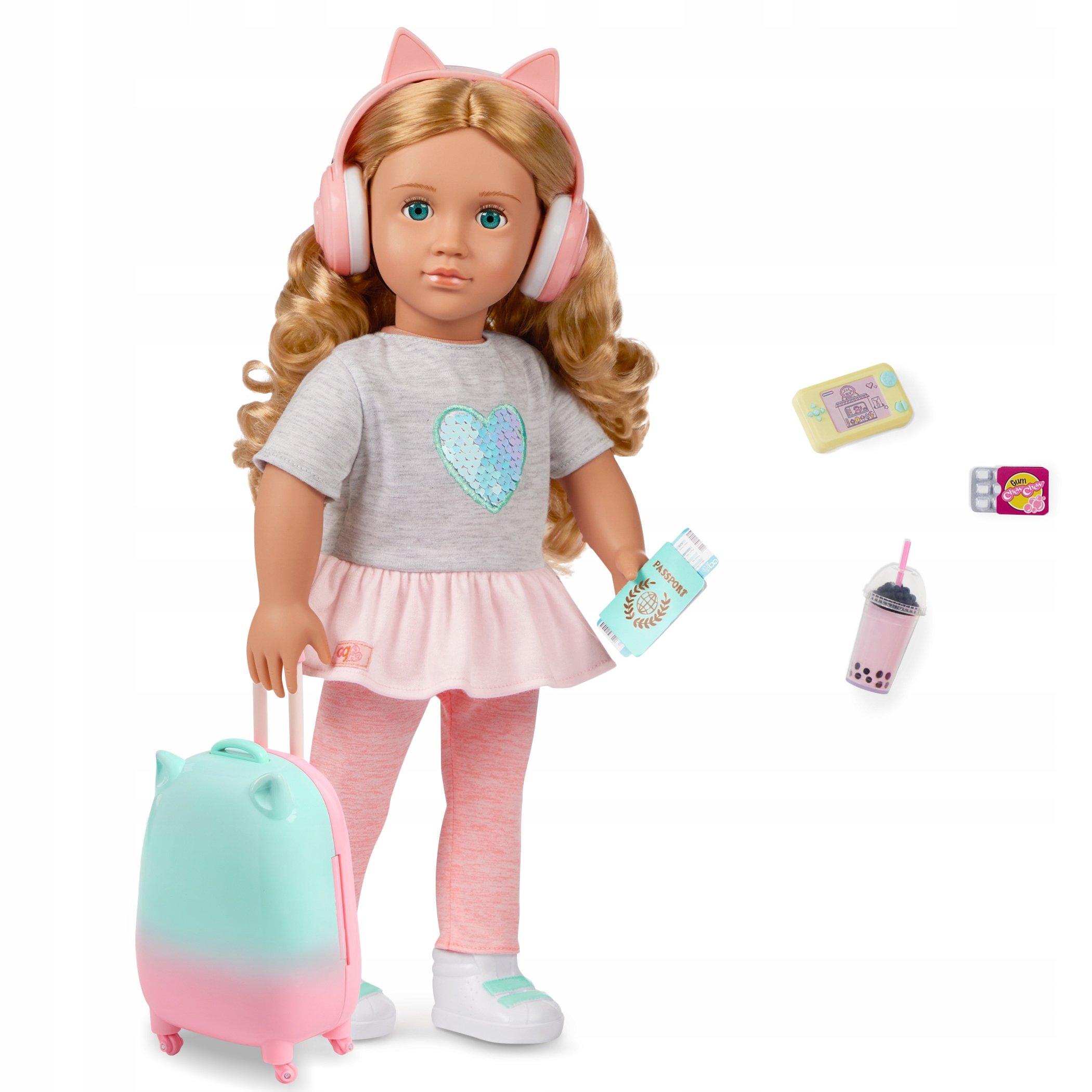 Our Generation: lalka Linzi 46cm – Podróżniczka, z walizką i akcesoriami