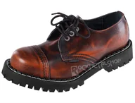 Botki męskie - krótkie glany STEEL - ORANGE / BLACK (3 dziurki)-36 - miniaturka - grafika 1