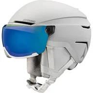 Kaski narciarskie - Atomic Savor Visor Stereo, kask narciarski z wizjerem, biały - miniaturka - grafika 1