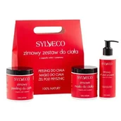 Zestawy kosmetyków damskich - SYLVECO Zimowy zestaw do ciała czerwony (peeling, 265ml + żel do mycia, 150ml + masło do ciała, 250ml) - miniaturka - grafika 1