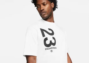 Nike Air Jordan 23 Engineered Wordmark Crew Tee White - Koszulki męskie - miniaturka - grafika 1