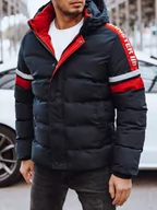 Kurtki męskie - Kurtka zimowa męska pikowana granatowa Dstreet TX4566-XXL - miniaturka - grafika 1