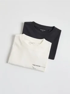 Reserved - Bawełniany t-shirt 2 pack - złamana biel - Koszulki dla chłopców - miniaturka - grafika 1