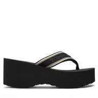 Klapki i japonki damskie - Japonki Tommy Hilfiger Im Platform Beach Sandal FW0FW08236 Czarny - miniaturka - grafika 1