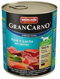 Animonda GranCarno Dorosłe Plus Łosoś + Szpinak 800g 2582 - Mokra karma dla psów - miniaturka - grafika 4