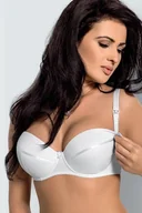 Biustonosze - Gorsenia MK01 Ana Biustonosz do karmienia, biały - miniaturka - grafika 1