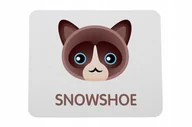 Podkładki pod mysz - Podkładka pod mysz z kotem snowshoe - miniaturka - grafika 1
