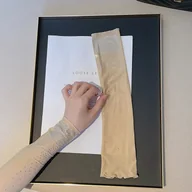 Rękawiczki - Rękawki z kryształkami - Beż - miniaturka - grafika 1