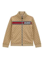 Swetry dla chłopców - Guess Kids Sweter 166563 Beżowy Classic Fit - miniaturka - grafika 1