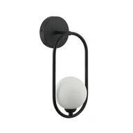 Lampy ścienne - Nowoczesny kinkiet, owal z kulistym kloszem WL-3965-1-BL z serii LUPUS - miniaturka - grafika 1