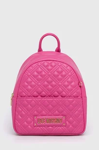 Love Moschino plecak damski kolor różowy mały gładki - Plecaki - miniaturka - grafika 1