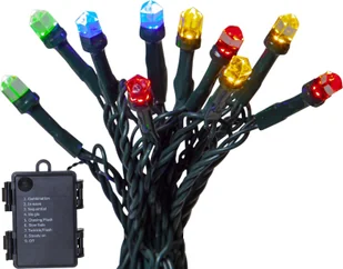 Lampki choinkowe LED 80 diod 6m na baterie sterownik multikolor DIAMOND STAR - Oświetlenie świąteczne - miniaturka - grafika 1