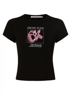 Calvin Klein Jeans - T-shirt damski, czarny - Koszulki i topy damskie - miniaturka - grafika 1