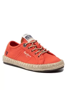 Espadryle damskie - Pepe Jeans Espadryle Tourist Island Gir PGS10170 Czerwony - grafika 1