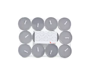 Tealight SARES szary, Ø3,9/h 1,3 , parafina/olej palmowy - Świece - miniaturka - grafika 1