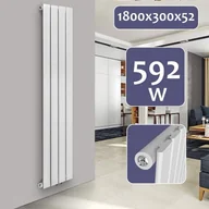 Grzejniki pokojowe - Aquamarin Grzejnik pionowy, podłączenie centralne, 1800 x 300 x 52 mm - miniaturka - grafika 1