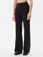 Spodnie damskie - Calvin Klein Jeans Spodnie dzianinowe J20J225336 Czarny Slim Fit - miniaturka - grafika 1