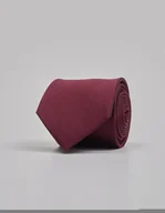 Krawaty i muchy męskie - Krawat seta żakard sz1 bordowy - miniaturka - grafika 1