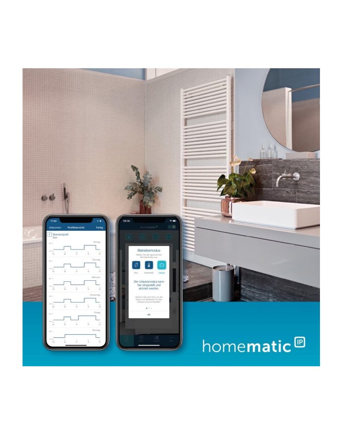 Homematic IP radiator thermostat Evo HmIP-eTRV-ES, heating thermostat silver