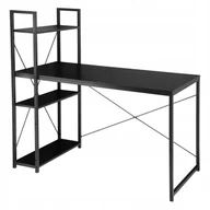Biurka - Biurko Metalowe Loftowe Industrialne Z Półkami Regałem Czarne Stolik 120 Cm - miniaturka - grafika 1