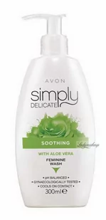 AVON - SIMPLY - SOOTHING FEMININE WASH WITH ALOE VERA - Kojący płyn do higieny intymnej z wyciągiem z aloesu - 300 ml - Płyny do higieny intymnej - miniaturka - grafika 1