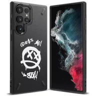 Etui i futerały do telefonów - RINGKE Onyx Design wytrzymałe etui pokrowiec Samsung Galaxy S22 Ultra czarny (Graffiti) () - miniaturka - grafika 1