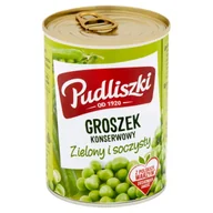 Warzywa w marynacie - Pudliszki Groszek konserwowy zielony i soczysty 400 g - miniaturka - grafika 1