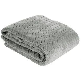 Euro Firany Koc Flanelowy Design Cindy Stal 220x200 1103068 Odcienie szarości i srebrnego - Koce - miniaturka - grafika 1