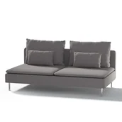 Pokrowce na meble - Dekoria pl pl Pokrowiec na moduł Söderhamn 3-osobowy szary 186 x 99 x 83 cm Edinburgh 1006-115-81 - miniaturka - grafika 1