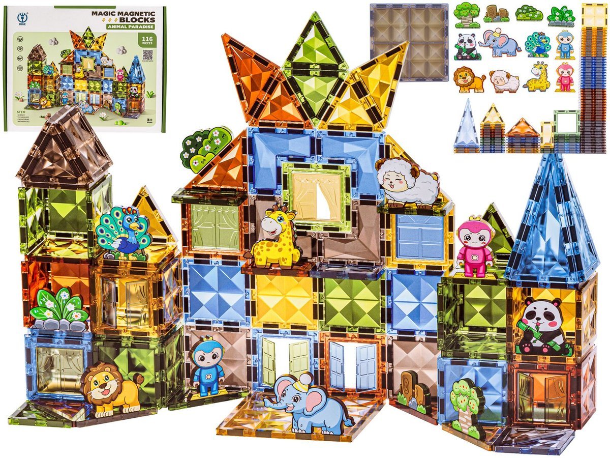 Dla Najmłodszych Kolorowe Konstrukcyjne Klocki